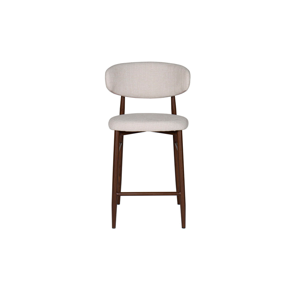 The Royce Counter Chair set offers a stylish and practical seating solution with a distinct mid-century modern flair. Each set includes two counter height chairs featuring a gracefully curved back and sleek, low-profile design that adds a refined touch to