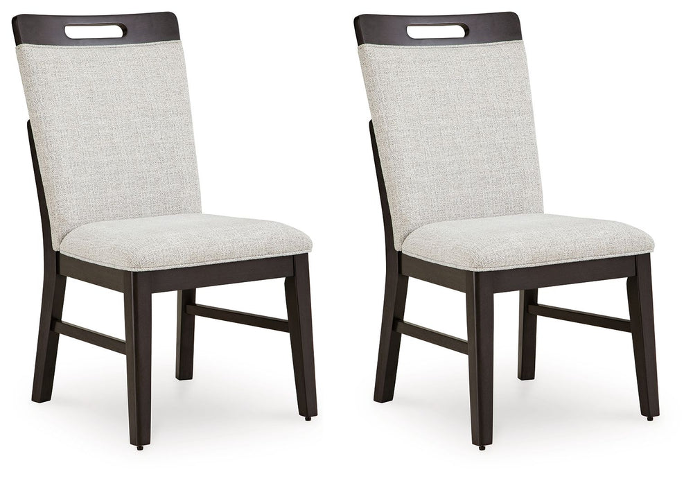 This dining chair is the perfect blend of casual and contemporary styles. Its easy-clean Next-Gen Nuvellaâ„¢ upholstery remains vibrant and resists stains, while a fun and functional peek-a-boo handle keeps it relevant and on trend. Incorporating high sty