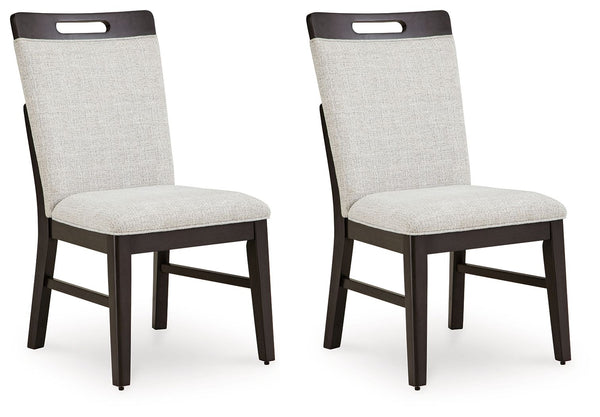 This dining chair is the perfect blend of casual and contemporary styles. Its easy-clean Next-Gen Nuvellaâ„¢ upholstery remains vibrant and resists stains, while a fun and functional peek-a-boo handle keeps it relevant and on trend. Incorporating high sty