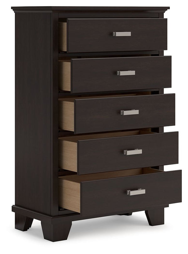 Covetown - Dark Brown - 5 Pc. - Dresser