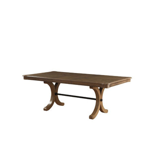 Carefully constructed with stylish and comfort in mind, the Harald collection is a perfect addition for any dining room. It features in rectangular trestle base with additional removable leaf top. Enhancing the delicate style of your dining room, a wooden