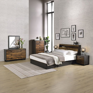 Eos - Dresser - Walnut & Black Finish