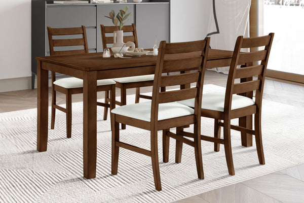 Pascal - Rectangle Table Dining & 4 Chairs - Walnut