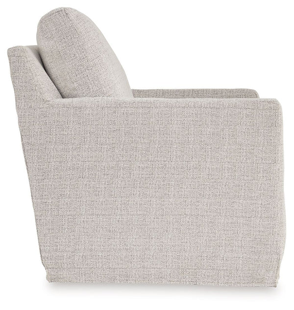 Nenana Next-Gen Nuvella - Stone - Swivel Glider Accent Chair