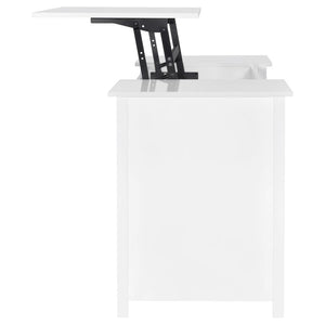 Dylan - 4-Drawer Lift Top Office Desk - White High Gloss