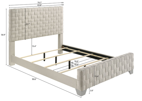 Ferin - King Bed - Taupe