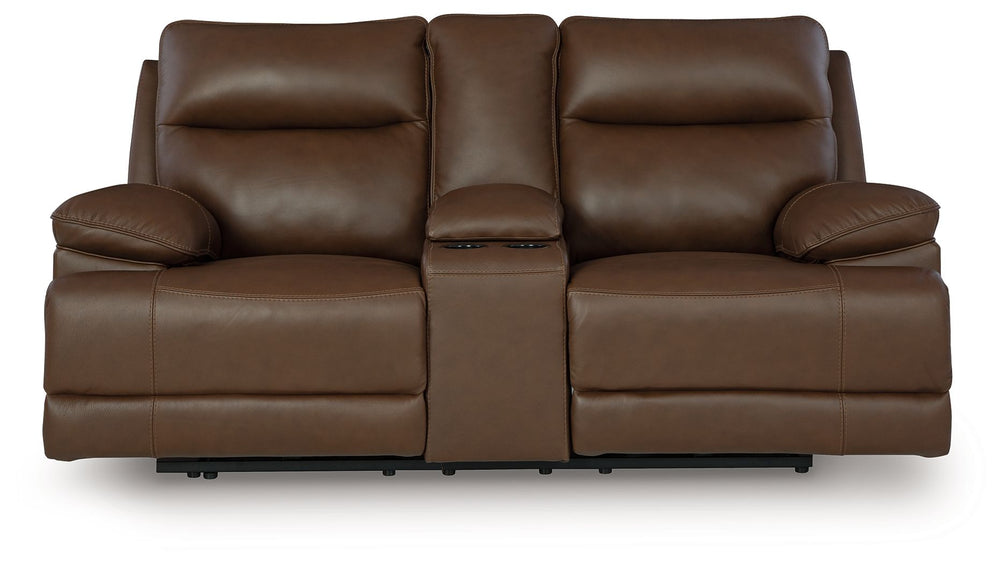 Get ready to indulge in pure bliss. With this power reclining loveseat, you-'ll experience unparalleled comfort as you effortlessly recline. The Easy Viewâ„¢ adjustable headrests and center storage console put you in the driver-'s seat for optimal TV view