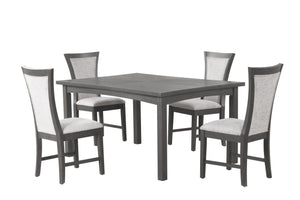 The Flair 5-Piece Dining Set offers a perfect blend of durability, comfort, and style, making it a smart addition to any dining room. Expertly crafted from solid rubberwood, engineered wood, and genuine Acacia wood veneers, the table and chairs are design