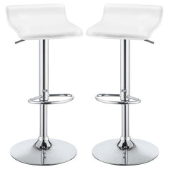 Gorgeously modern, this adjustable barstool is a sleek upgrade. Beautiful at a kitchen island or home bar, the stool is height adjustable to suit bar and counter height surfaces. Minimalist seat features appealing curves with just the barest hint of a bac