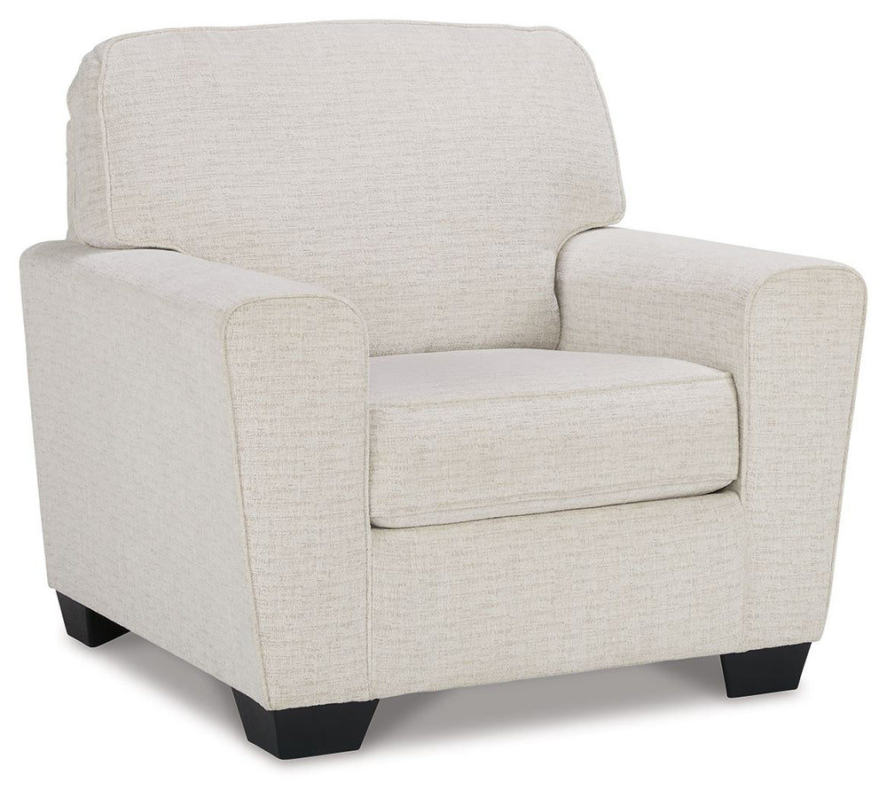 Need a simple style refresh? Liven up your living room essentials with this chair. A chunky silhouette holds invitingly ample cushioning you-'ll long to lounge in. Crosshatched upholstery gives the otherwise casual design a delightful visual texture that-