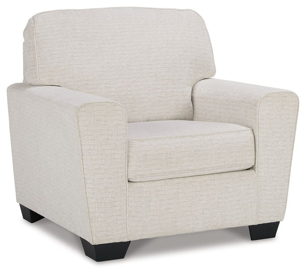 Need a simple style refresh? Liven up your living room essentials with this chair. A chunky silhouette holds invitingly ample cushioning you-'ll long to lounge in. Crosshatched upholstery gives the otherwise casual design a delightful visual texture that-