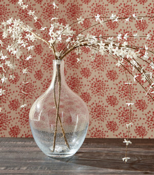  mantel or tabletop with casual charm. Crafted from clear seeded glass
