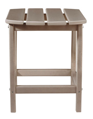 the tableâ€™s slatted top