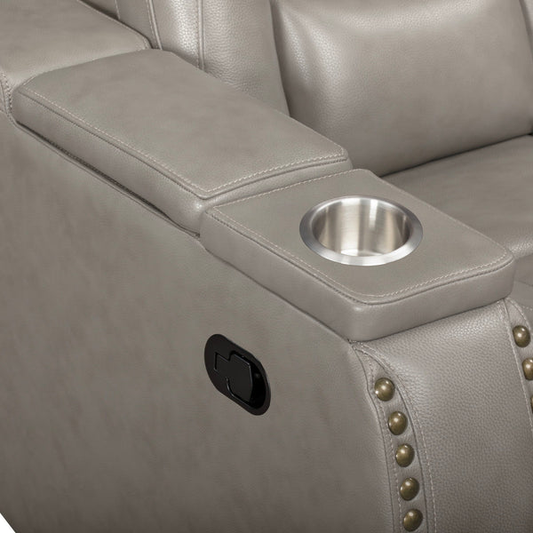 Breckenridge II - Sofa With Dual Recliner - Light Gray