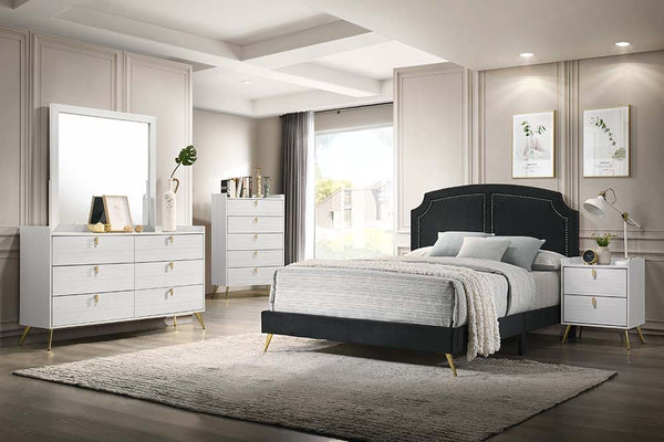 Zeena - Queen Bed - Black Velvet