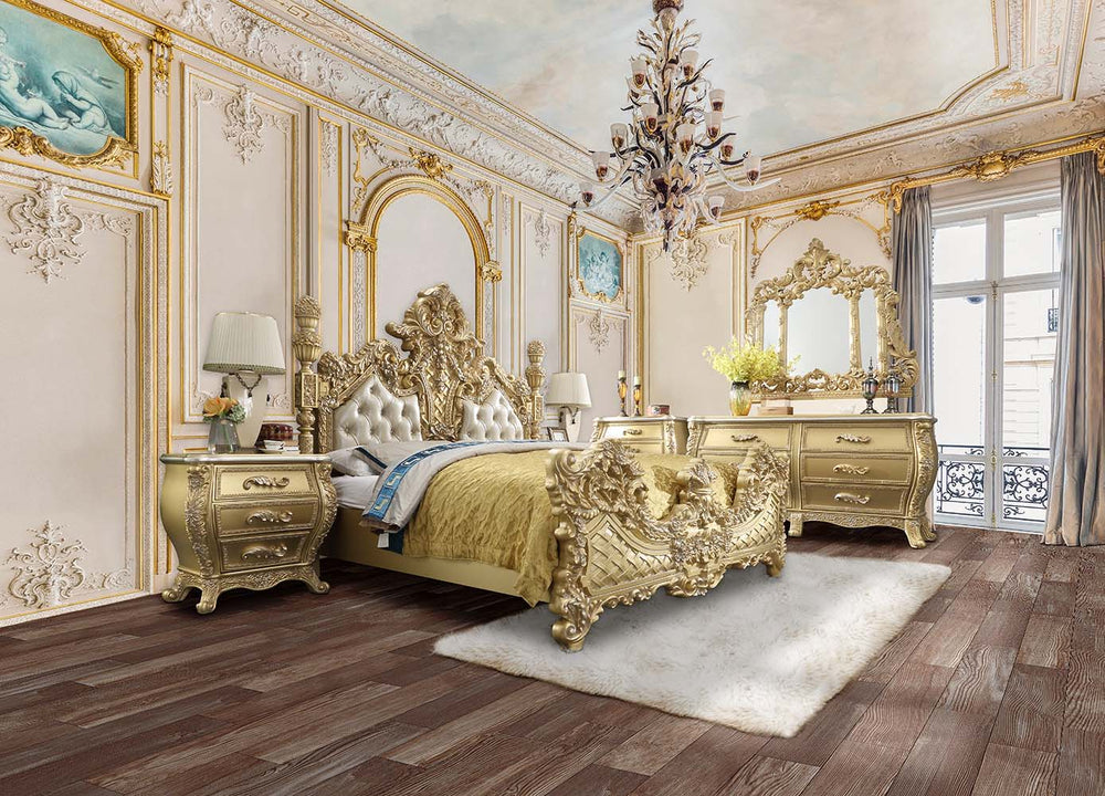 Cabriole - Eastern King Bed - Gold