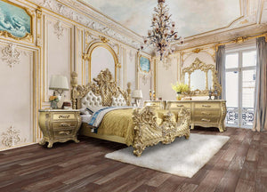 Cabriole - Eastern King Bed - Gold