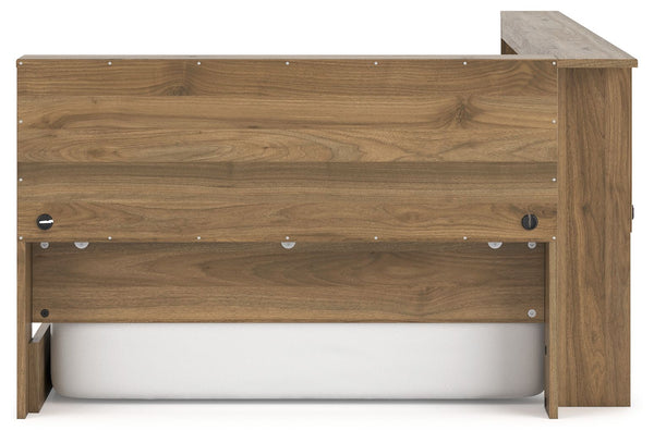 Deanlow - Honey - Twin Bookcase Storage Bed