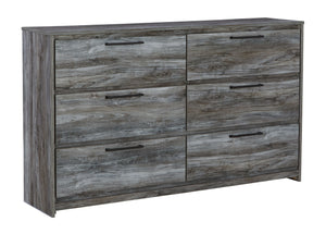 Baystorm - Gray - Full Panel Bed With 4 Storage Drawers - 8 Pc. - Dresser