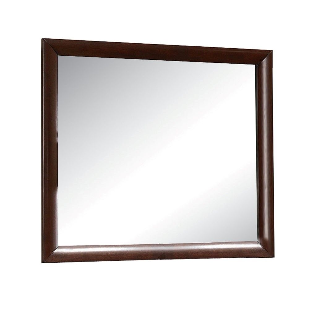 The Ireland contemporary mirror in espresso is the perfect accent for your master bedroom, the mirror in Espresso features contemporary feel helps to make small areas appear larger and more brightly lit.<br/><br/><b>Product Features</b><ul><li>Mirror Not 