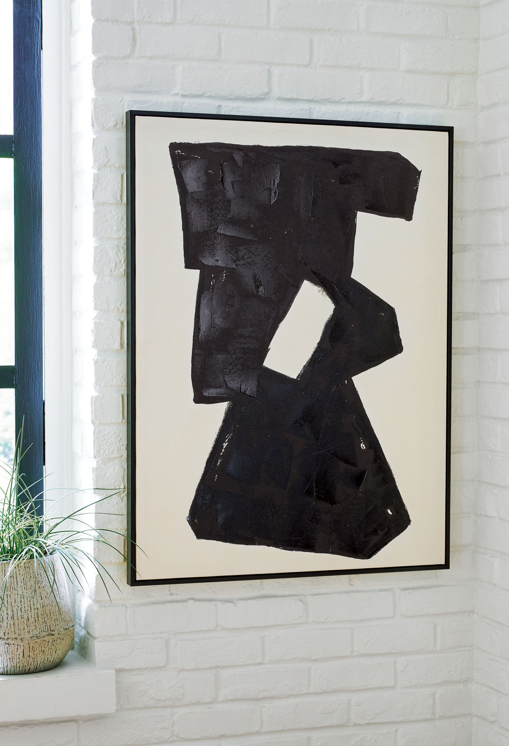 Create a contemporary vibe from head to toe with this wall art. The neutral hues make it chic addition to your gallery wall, while the bold abstract design makes it equally impactful as a standalone accent. Itâ€™s a simple, stylish way to elevate your spa
