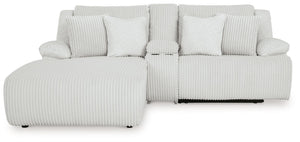 Top Tier - Alloy - 3-Piece Reclining Sectional Sofa With Laf Chaise