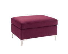 Nothing screams luxury like this Jaszira modular upholstery group. Each piece is enveloped in a luxurious velvet upholstery and showcasing button tufting, and a nail head trim accent for a tailored touch. Foam padding offers comfortable cushioning. Design