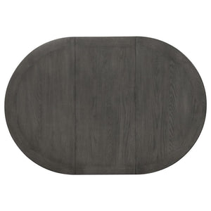 Lavon - Oval Extension Leaf Dining Table - Medium Gray