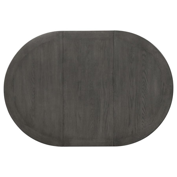 Lavon - Oval Extension Leaf Dining Table - Medium Gray