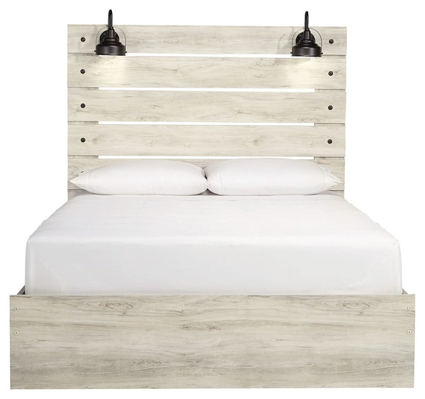 Cambeck - Whitewash - Queen Panel Bed