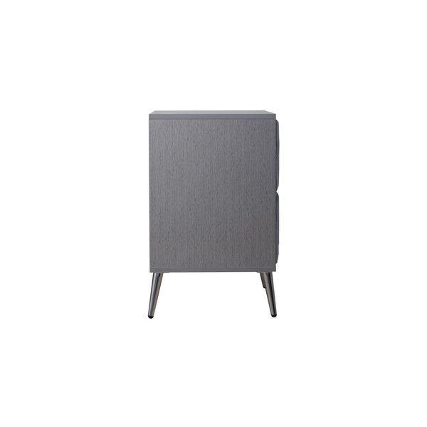  making it an essential addition to any bedroom. This nightstand is expertly crafted from a blend of solid rubberwood