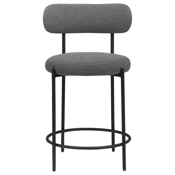 Viola - Boucle Upholstered Counter Chair (Set of 2) - Gray