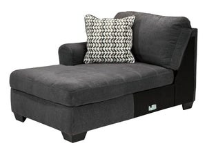  this sectional in slate gray makes it look effortless. With its gently weathered hue and plush feel