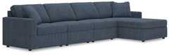 Looking cool and contemporary is great. But when it comes down to it, youâ€™re all about low-maintenance lounging. With the performance fabric on this sectional with chaise, cleaning spills is a breeze. And its customizable modular design caters to your e