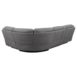 Higgins - Upholstered Power Reclining Sectional Sofa - Gray