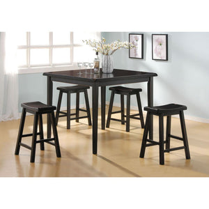 Gaucho - 5 Piece Pk Counter Height Set - Black - 36"