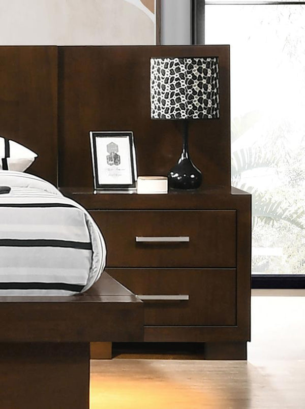 Jessica - 6 Piece Queen LED Bedroom Set - Cappuccino