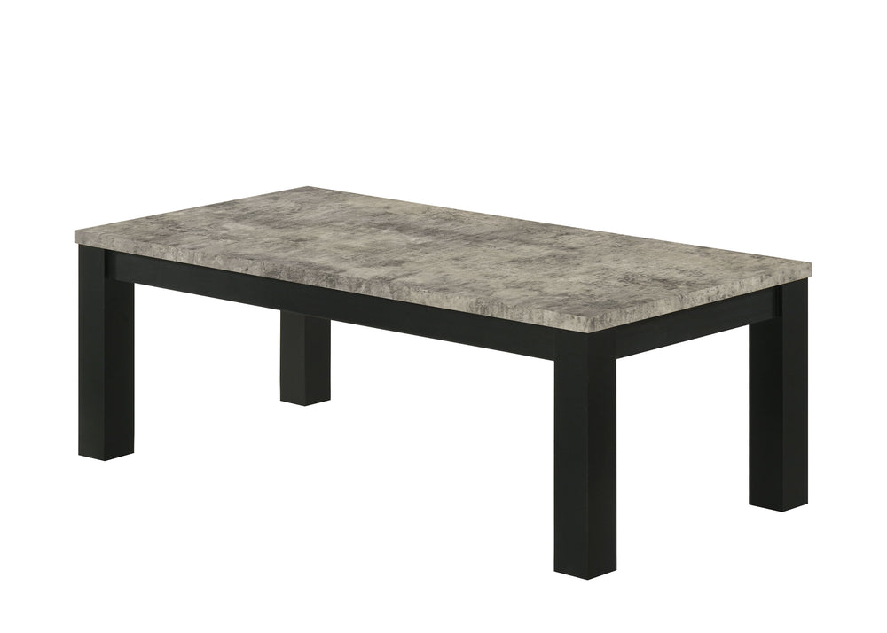 Enhance your living space with this contemporary cocktail table set, meticulously designed to infuse elegance into everyday living. The set features a robust coffee table and two matching end tables, each boasting a sleek, minimalistic design that seamles