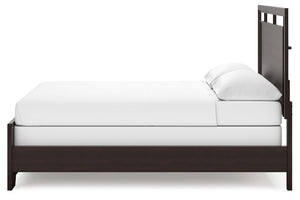 Covetown - Dark Brown - California King Panel Bed