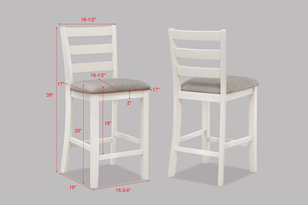 Tahoe - 5 Piece Counter Height Table - White