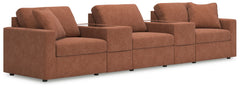 Looking cool and contemporary is great. But when it comes down to it, youâ€™re all about low-maintenance lounging. With the performance fabric on this sectional with console, cleaning spills is a breeze. Its customizable modular design caters to your ever