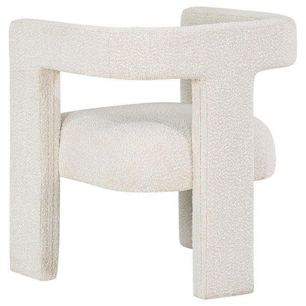 Petra - Boucle Upholstered Accent Side Chair - White