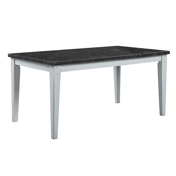KD Rectangular Dining Table Marble Top Top Thickness: 35mm(30mm MDF+5mm Marble)