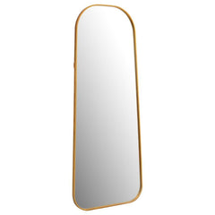 A fashion-forward look takes on simple style for perfect balance in a casual bedroom or dressing space. This floor mirror delivers a well-rounded design that dresses up or tones down a semi-formal or casual living area. A full-length design doubles the co