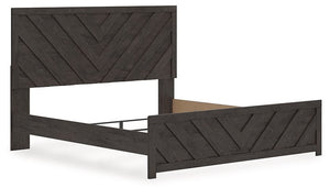 Prendonea - Charcoal - King Panel Bed