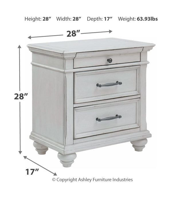  Queen Panel Bed with Storage Bench