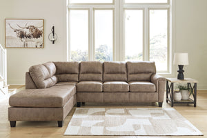 Navi - Fossil - 2-Piece Sectional Sofa With Laf Corner Chaise