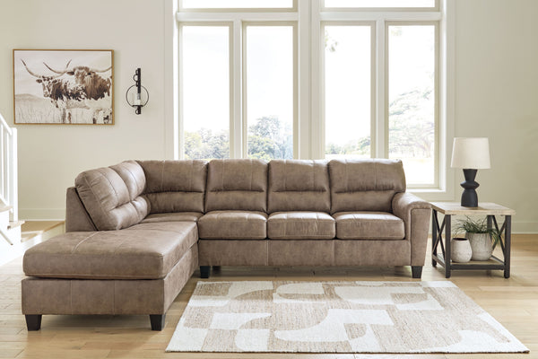 Navi - Fossil - 2-Piece Sectional Sofa Sleeper With Laf Corner Chaise