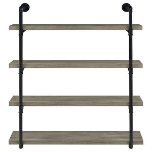 Elmcrest - 4-Shelf Wall Bookshelf - Gray Driftwood