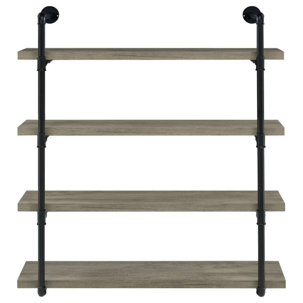 Elmcrest - 4-Shelf Wall Bookshelf - Gray Driftwood